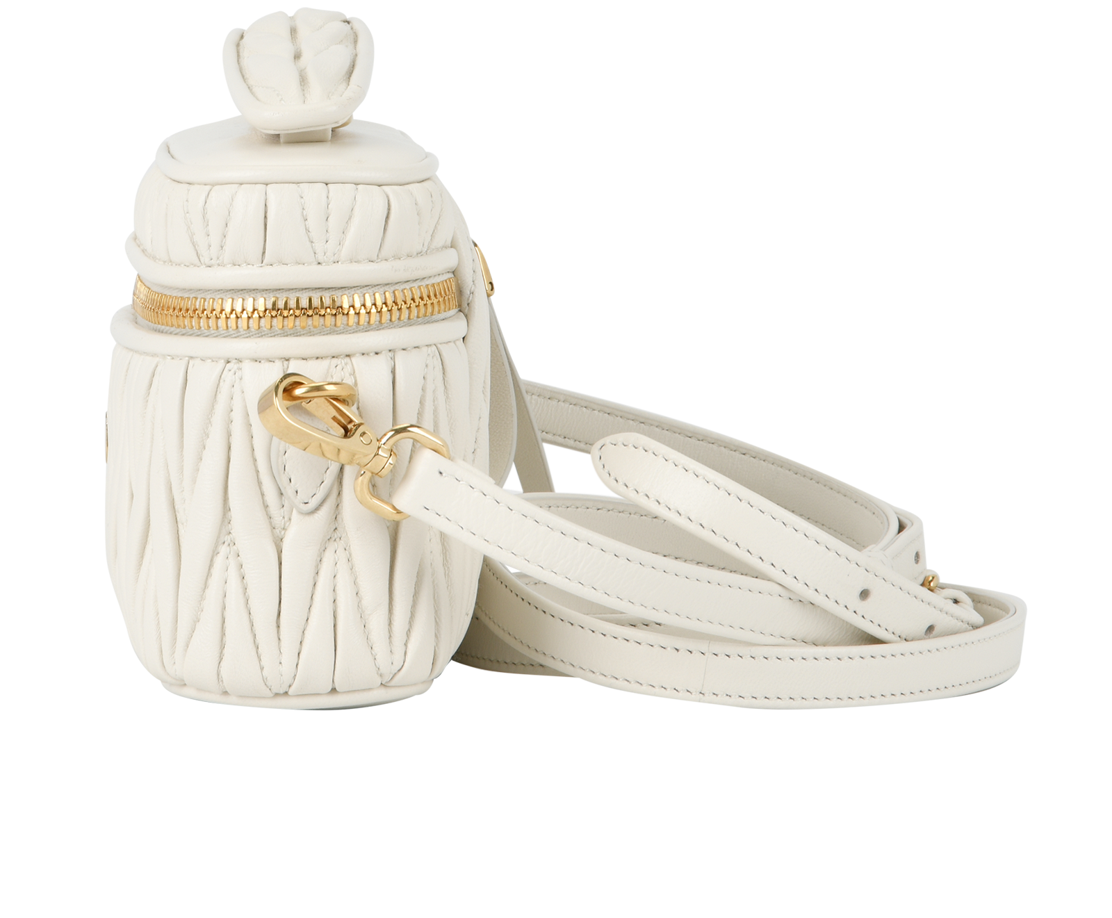 Matelasse Vanity Bag, &pound;950, Handbags, White, Leather, Bottom view